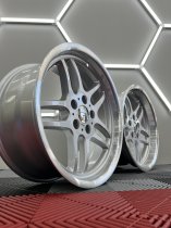 New 18 Inch M Parallel Deep Dish Style Alloy Wheels In Silver With Polished Dish And Deeper 9.5" Rears 5x120