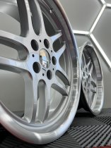 New 18 Inch M Parallel Deep Dish Style Alloy Wheels In Silver With Polished Dish And Deeper 9.5" Rears 5x120