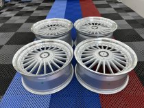 NEW 19 INCH DEEP DISH ALPIN ALLOY WHEELS IN SILVER WITH POLISHED DISH AND DEEPER 10" REARS et20/20 5x112/120
