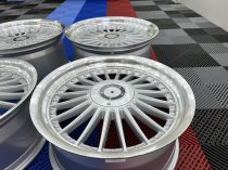 NEW 19 INCH DEEP DISH ALPIN ALLOY WHEELS IN SILVER WITH POLISHED DISH AND DEEPER 10" REARS et20/20 5x112/120