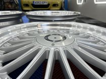 NEW 19 INCH DEEP DISH ALPIN ALLOY WHEELS IN SILVER WITH POLISHED DISH AND DEEPER 10" REARS et20/20 5x112/120