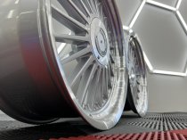 NEW 19 INCH DEEP DISH ALPIN ALLOY WHEELS IN SILVER WITH POLISHED DISH AND DEEPER 10" REARS et20/20 5x112/120