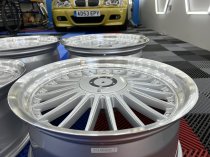 NEW 19 INCH DEEP DISH ALPIN ALLOY WHEELS IN SILVER WITH POLISHED DISH AND DEEPER 10" REARS ET30/40 5X120/112