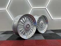 NEW 19 INCH DEEP DISH ALPIN ALLOY WHEELS IN SILVER WITH POLISHED DISH AND DEEPER 10" REARS ET30/40 5X120/112