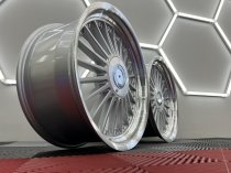 NEW 19 INCH DEEP DISH ALPIN ALLOY WHEELS IN SILVER WITH POLISHED DISH AND DEEPER 10" REARS ET30/40 5X120/112