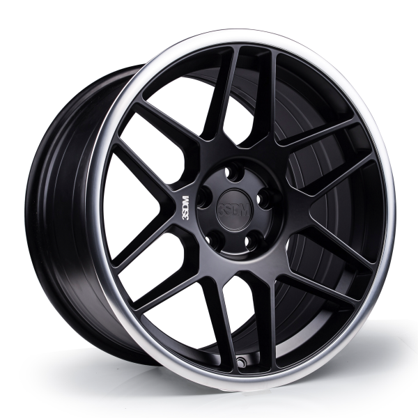 NEW 18 INCH 3SDM 0.09 ALLOY WHEELS IN MATT BLACK WITH POLISHED LIP 5x100