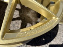 NEW 18 INCH CS STYLE ALLOY WHEELS IN MOTORSPORT GOLD, ENGRAVED, WIDER 9" REAR 5x120