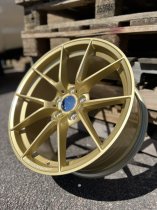 NEW 18 INCH CS STYLE ALLOY WHEELS IN MOTORSPORT GOLD, ENGRAVED, WIDER 9" REAR 5x120