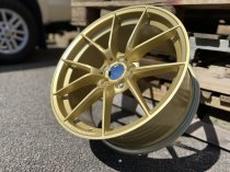 NEW 18 INCH CS STYLE ALLOY WHEELS IN MOTORSPORT GOLD, ENGRAVED, WIDER 9" REAR 5x120