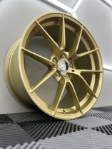NEW 18 INCH CS STYLE ALLOY WHEELS IN MOTORSPORT GOLD, ENGRAVED, WIDER 9" REAR 5x120