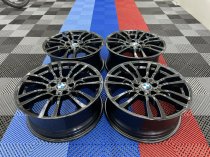 USED 19 INCH GENUINE BMW STYLE 403 M SPORT ALLOY WHEELS, REFURBISHED IN GLOSS BLACK 5x120