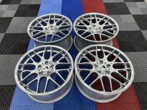 NEW 19 INCH ATOMIC CSL ALLOY WHEELS IN CHROME SILVER, WITH DEEPER CONCAVE 9.5" ET45 REAR**RARE FITMENT** 5x120