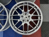 NEW 19 INCH ATOMIC CSL ALLOY WHEELS IN CHROME SILVER, WITH DEEPER CONCAVE 9.5″ ET45 REAR**RARE FITMENT** 5x120