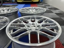 NEW 19 INCH ATOMIC CSL ALLOY WHEELS IN CHROME SILVER, WITH DEEPER CONCAVE 9.5" ET45 REAR**RARE FITMENT** 5x120