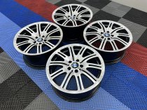 Used 19 Inch Genuine BMW Style 67M E46 M3 Polished Alloy Wheels, Wide Rear, Fully Refurbished 5x120