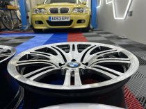 Used 19 Inch Genuine BMW Style 67M E46 M3 Polished Alloy Wheels, Wide Rear, Fully Refurbished 5x120