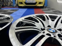 Used 19 Inch Genuine BMW Style 67M E46 M3 Polished Alloy Wheels, Wide Rear, Fully Refurbished 5x120