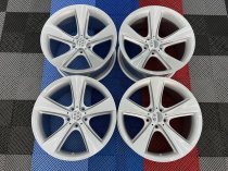 NEW 19 INCH TYPE 128 STYLE ALLOY WHEELS IN HYPER SILVER WITH VERY DEEP CONCAVE 10" REARS 5x120