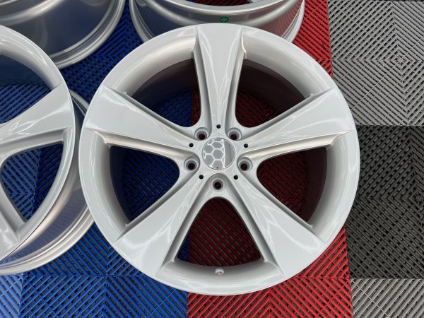 NEW 19 INCH TYPE 128 STYLE ALLOY WHEELS IN HYPER SILVER WITH VERY DEEP CONCAVE 10" REARS 5x120