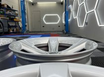 NEW 19 INCH TYPE 128 STYLE ALLOY WHEELS IN HYPER SILVER WITH VERY DEEP CONCAVE 10" REARS 5x120