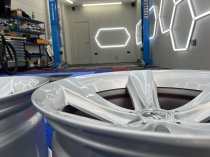 NEW 19 INCH TYPE 128 STYLE ALLOY WHEELS IN HYPER SILVER WITH VERY DEEP CONCAVE 10" REARS 5x120