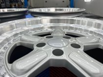 NEW 17 INCH AC TYPE 1 STYLE DEEP DISH ALLOY WHEELS IN SILVER WITH POLISHED DISH AND DEEPER 10" REARS 5x120