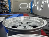 NEW 17 INCH AC TYPE 1 STYLE DEEP DISH ALLOY WHEELS IN SILVER WITH POLISHED DISH AND DEEPER 10" REARS 5x120