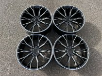 NEW 20 INCH 669 STYLE ALLOY WHEELS IN SATIN BLACK WITH MILLED SPOKES, DEEPER CONCAVE 10" REAR 5x112