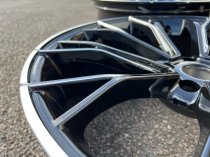 NEW 20 INCH 669 STYLE ALLOY WHEELS IN SATIN BLACK WITH MILLED SPOKES, DEEPER CONCAVE 10" REAR 5x112