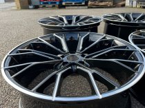 NEW 20 INCH 669 STYLE ALLOY WHEELS IN SATIN BLACK WITH MILLED SPOKES, DEEPER CONCAVE 10" REAR 5x112