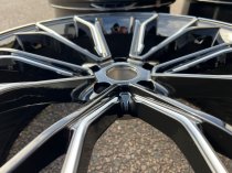 NEW 20 INCH 669 STYLE ALLOY WHEELS IN SATIN BLACK WITH MILLED SPOKES, DEEPER CONCAVE 10" REAR 5x112