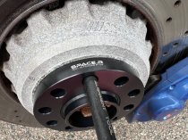 NEW 10/12/15/20mm BLACK SPACE R WHEEL SPACERS - (2 PAIR INC BOLTS ) WITH LOCKING WHEEL BOLTS 5x112 66.6 CB