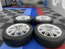Used 17 Inch Genuine BMW Style 207 1 Series M Sport Alloy Wheels, Wide Rear, Very Good Condition, Including Good Runflat Tyres, 5x120