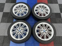 USED 17 INCH GENUINE BMW STYLE 207 1 SERIES M SPORT ALLOY WHEELS,WIDE REAR,VGC INC GOOD RUNFLAT TYRES 5x120