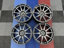 USED 19 INCH JAPAN RACING JR11 ALLOY WHEELS IN SHADOW CHROME VGC, DEEPER CONCAVE 9.5J REARS