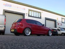 NEW 18 INCH DARE DR RS ALLOY WHEELS IN SILVER WITH POLISHED DISH AND CHROME RIVETS, DEEP DISH 9.5" REAR OPTION