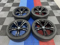 Used 20 Inch Genuine BMW Style 648M Alloy Wheels Fully Refurbished In Gloss Black, Deeper 10 Inch Rears Including Tyres And TPMS, 5x112