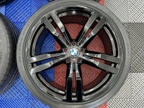 Used 20 Inch Genuine BMW Style 648M Alloy Wheels Fully Refurbished In Gloss Black, Deeper 10 Inch Rears Including Tyres And TPMS, 5x112