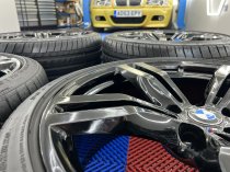 Used 20 Inch Genuine BMW Style 648M Alloy Wheels Fully Refurbished In Gloss Black, Deeper 10 Inch Rears Including Tyres And TPMS, 5x112