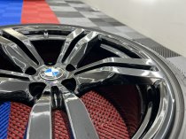 Used 20 Inch Genuine BMW Style 648M Alloy Wheels Fully Refurbished In Gloss Black, Deeper 10 Inch Rears Including Tyres And TPMS, 5x112