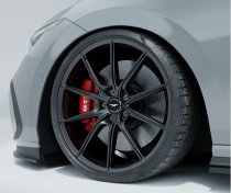 NEW 18 INCH VEEMANN V-FS48 ALLOY WHEELS IN GLOSS BLACK WITH DEEPER CONCAVE 9" REAR OPTION 5x112