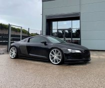 NEW 18 INCH VEEMANN V-FS49 ALLOY WHEELS IN SILVER MACHINED WITH DEEPER CONCAVE 9" REAR OPTION 5x112