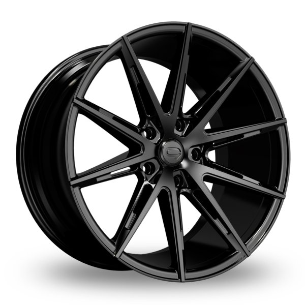 NEW 19 INCH C9 CHRONOS ALLOY WHEELS IN GLOSS BLACK WITH DEEPER CONCAVE 9.5" REAR OPTION 5x112