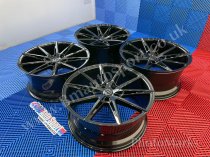 NEW 19 INCH C9 CHRONOS ALLOY WHEELS IN GLOSS BLACK WITH DEEPER CONCAVE 9.5" REAR OPTION 5x112