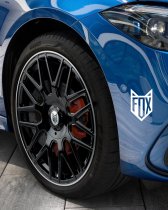 NEW 19 INCH FOX VR3 ALLOY WHEELS IN GLOSS BLACK WITH POLISHED LIP AND DEEPER 9" REAR OPTION 5x120/112