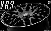 NEW 19 INCH FOX VR3 ALLOY WHEELS IN GLOSS BLACK WITH POLISHED LIP AND DEEPER 9" REAR OPTION 5x120/112