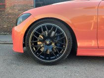 NEW 19 INCH FOX VR3 ALLOY WHEELS IN GLOSS BLACK WITH POLISHED LIP AND DEEPER 9" REAR OPTION 5x120/112