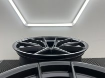 New 19 Inch CS Style Alloy Wheels in Satin Black, Engraved, with Wider 9.5" Rears, 5x112