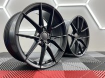 New 19 Inch CS Style Alloy Wheels in Satin Black, Engraved, with Wider 9.5" Rears, 5x112