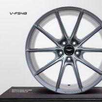 NEW 19 INCH VEEMANN V-FS48 ALLOY WHEELS IN GRAPHITE SMOKE MACHINED WITH DEEPER CONCAVE 9.5" REAR OPTION 5x112